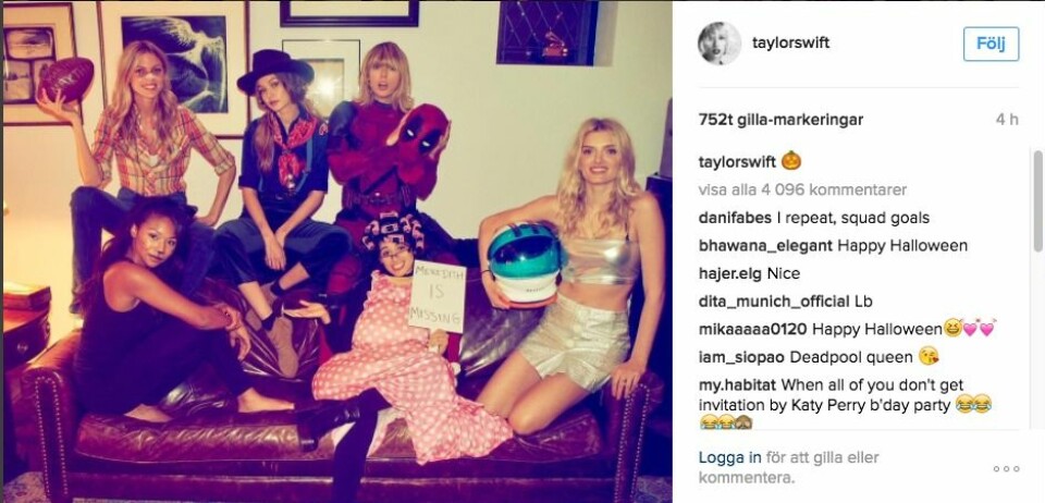 Taylor Swift, Gigi Hadid och Camila Cabello.