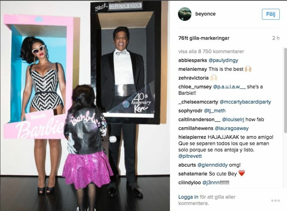 Beyonce, Jay-Z och Blue Ivy.