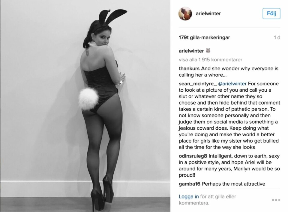 Ariel Winter var en kanin.