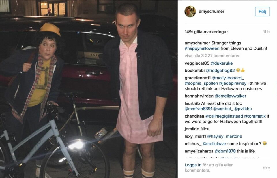 Amy Schumer som Dustin i Stranger Things.