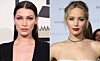 Bella Hadid och Jennifer Lawrence.