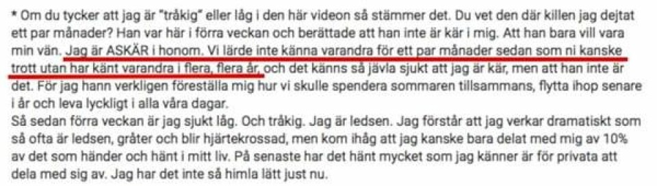 8 gånger vi visste att Anders var Therese Lindgrens crush