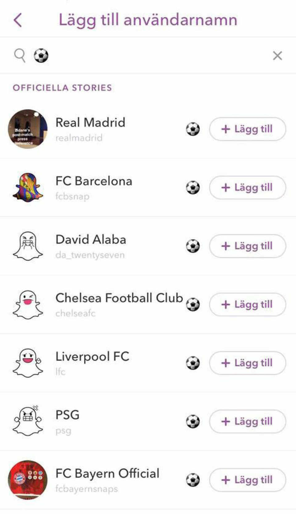 Nu kan du enklare hitta kändisar på Snapchat
