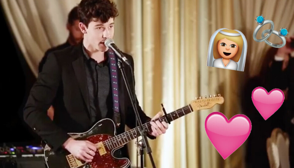 Här sjunger Shawn Mendes en helt ny låt på sin kompis bröllop (så fint!)
