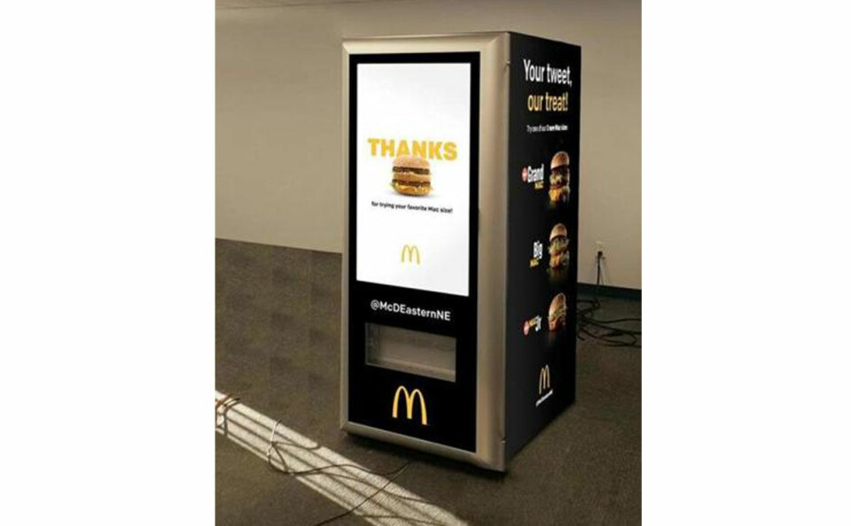 Den här automaten finns just nu i Boston. Foto: McDonalds Den här automaten finns just nu i Boston. Foto: McDonalds