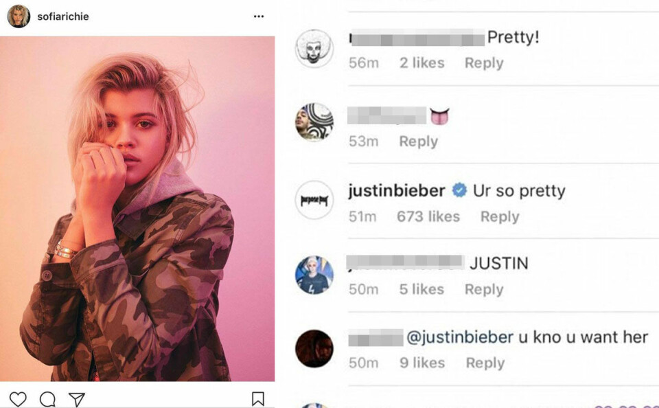Här flirtar Justin Bieber med Sofia Richie igen