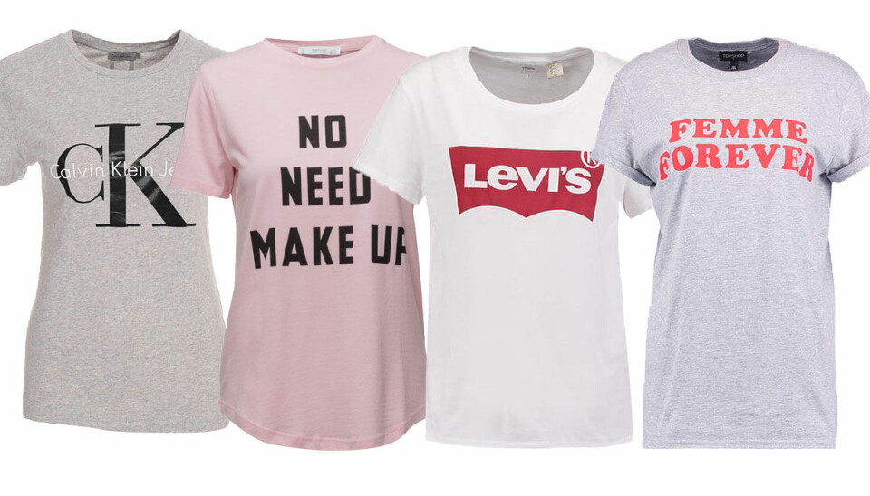 16 trendiga t-shirts med tryck