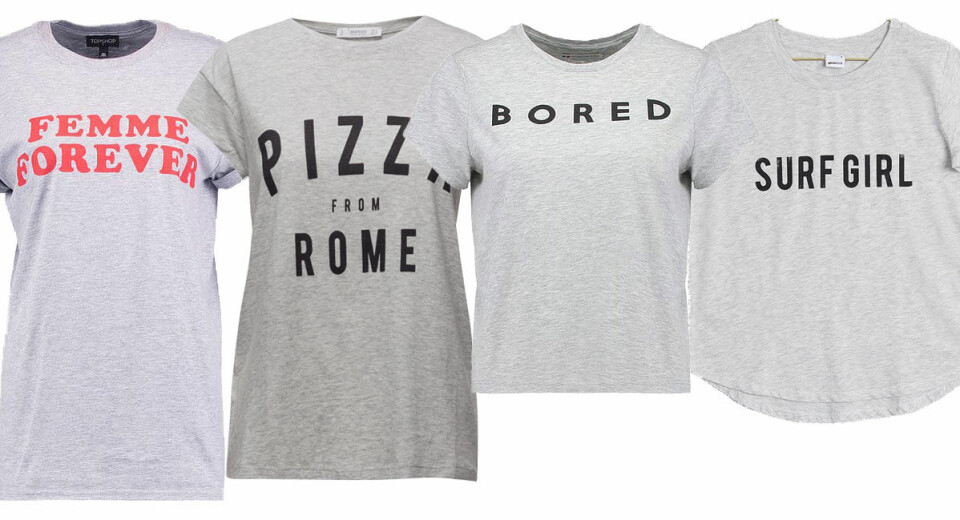 16 trendiga t-shirts med tryck