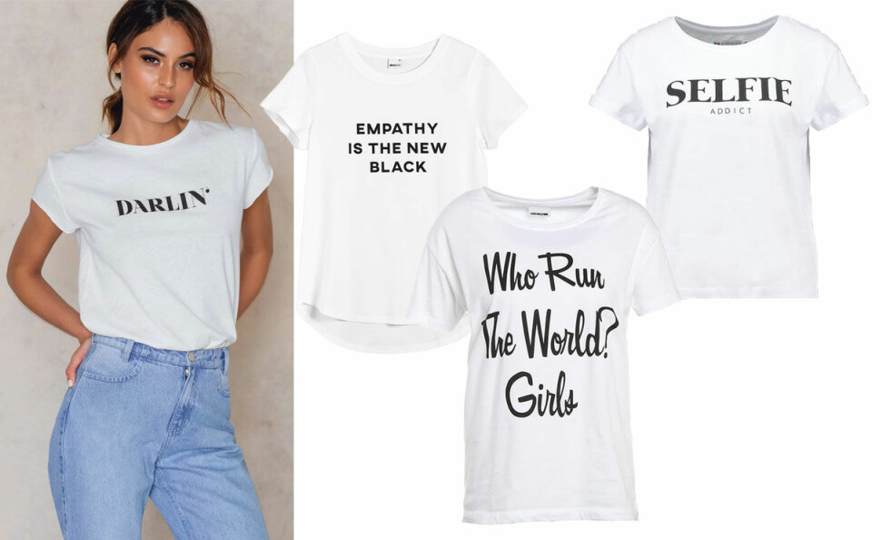 16 trendiga t-shirts med tryck