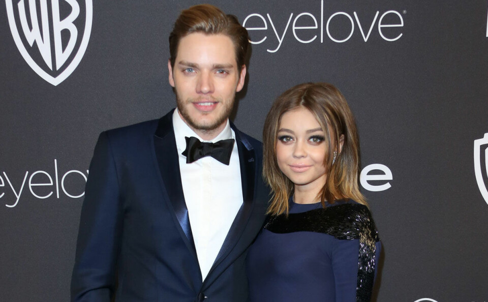 Dominic Sherwood och Sarah Hyland. Dominic Sherwood och Sarah Hyland.