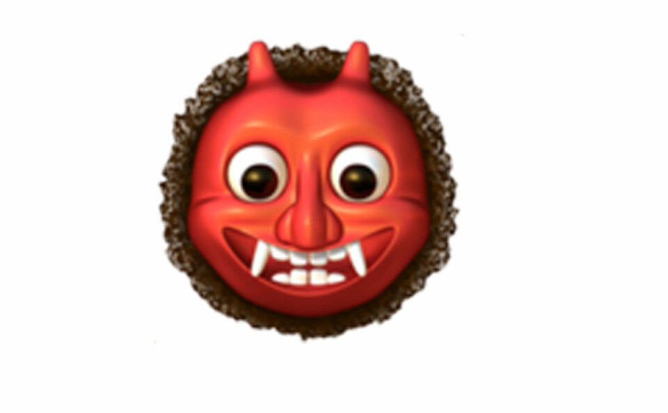 Det är ganska oklart vad den här emojin egentligen föreställer. En djävul? En mask? Någon karaktär från en film? Det är faktiskt ett japanskt troll, ett monster som ofta finns i japansk konst och litteratur.