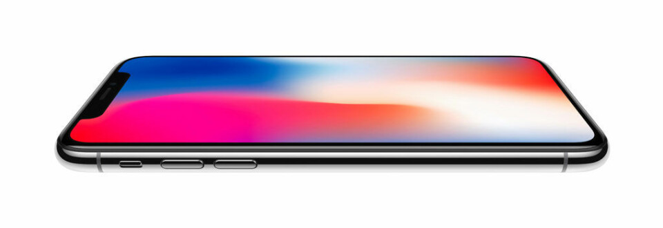 iPhone X har ingen hemknapp och skärmen är över hela ytan. iPhone X har ingen hemknapp och skärmen är över hela ytan.