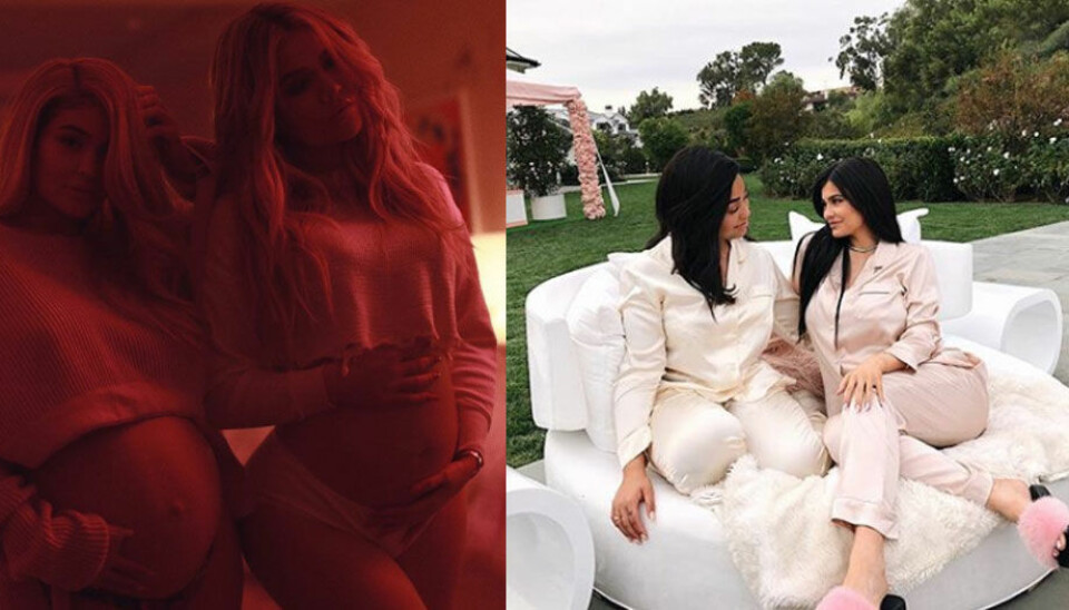Se de privata gravidbilderna på Kylie Jenner – som vännerna nu visar upp