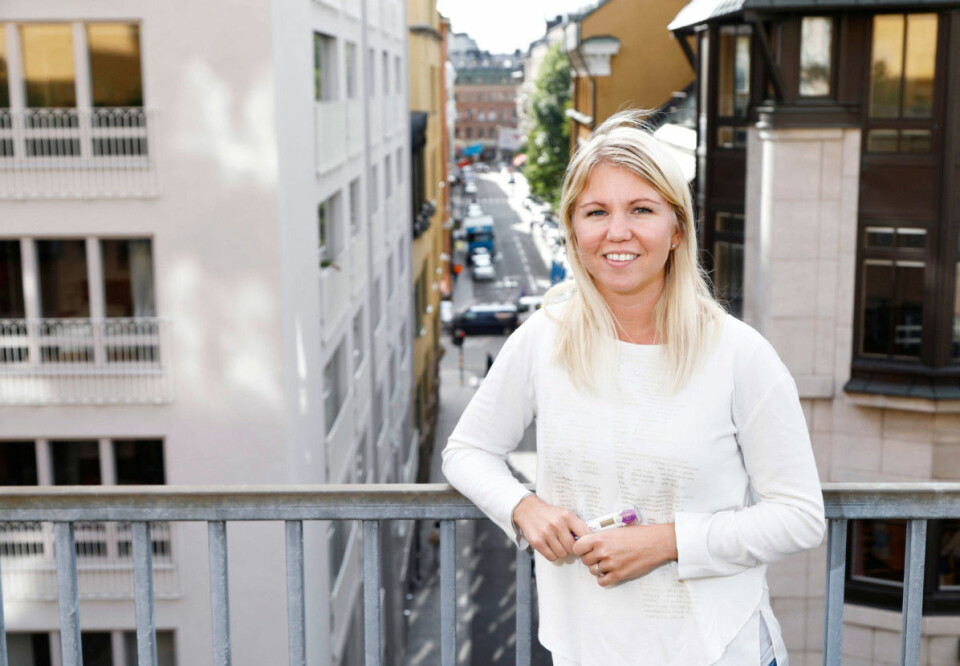 Fysikern Elina Berglund är en av de som står bakom preventivmedelsappen. Fysikern Elina Berglund är en av de som står bakom preventivmedelsappen.