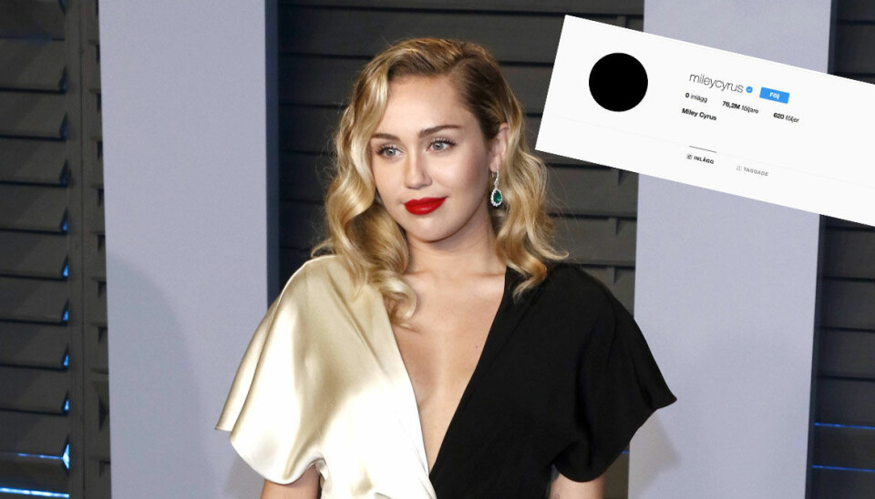 Miley Cyrus raderar allt från sin Instagram – fansens teori om varför