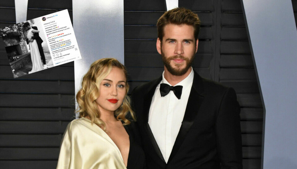 Miley Cyrus och Liam Hemsworth har gift sig – se bilderna här