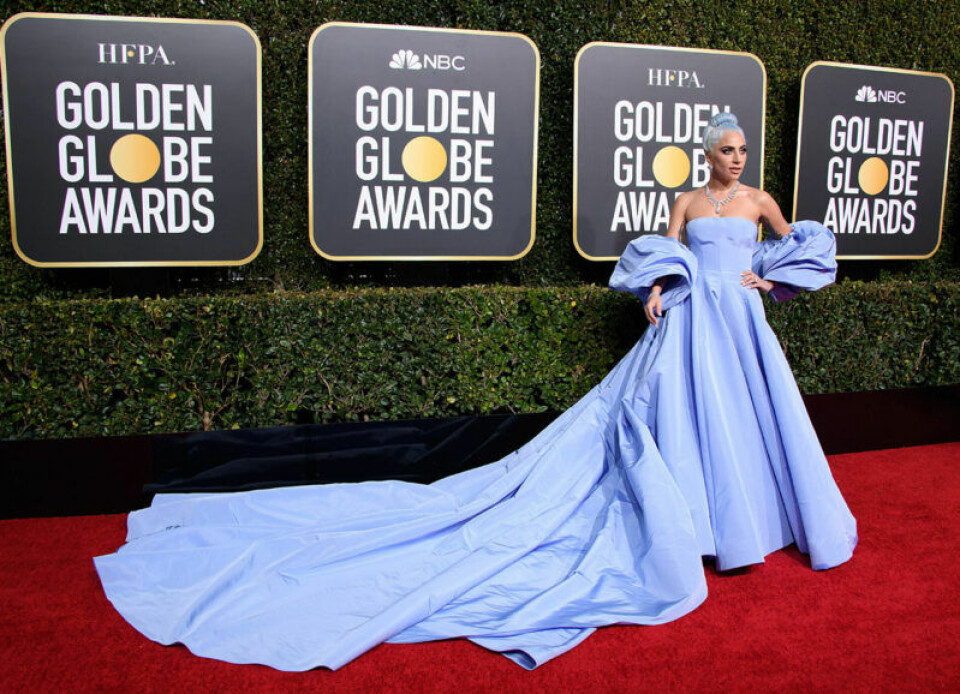 Lady Gaga i klänning signerad Valentino. Lady Gaga i klänning signerad Valentino.