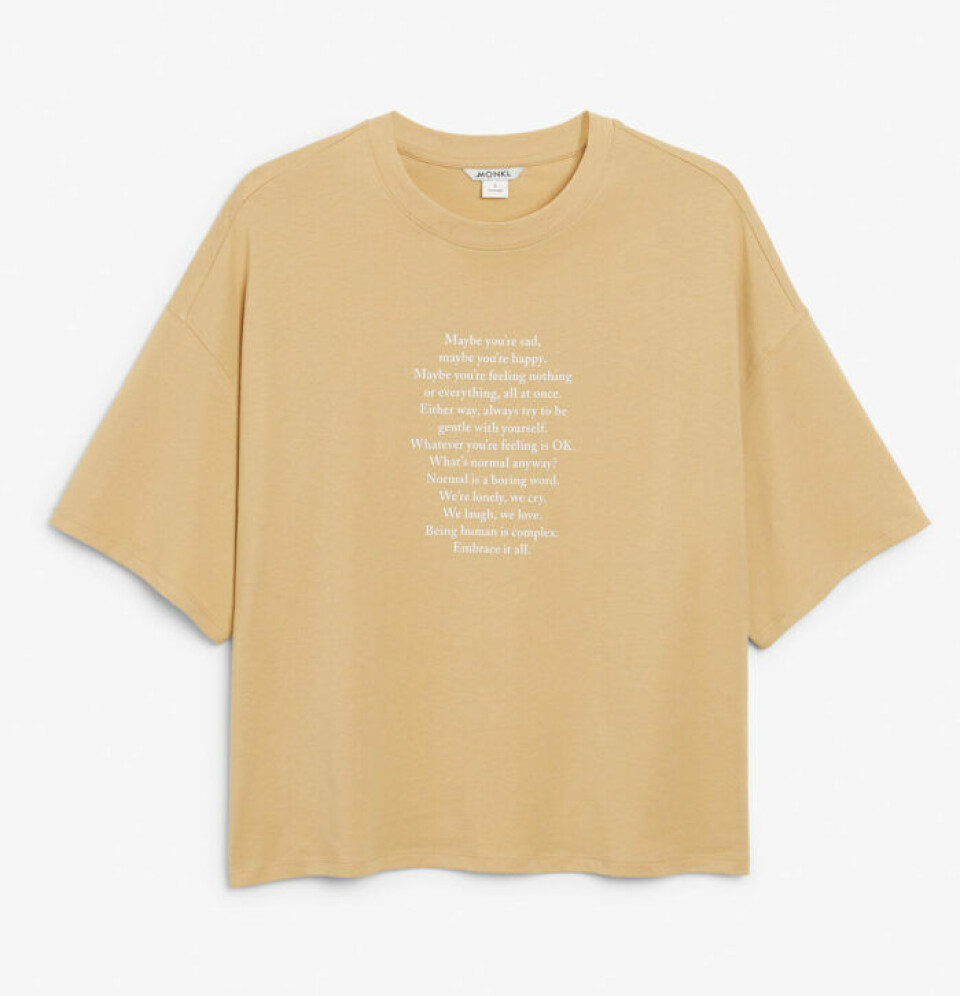 Monki vill få oss att prata mer om hur vi mår – släpper t-shirt med tryck
