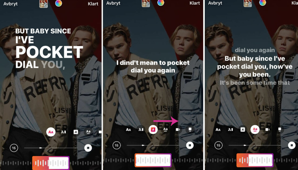 Så lägger du in låttexter i din instastory