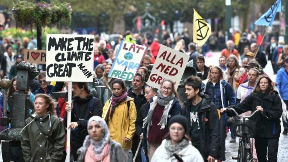 I Malmö samlades hundratals demonstranter för att delta i den globala klimatstrejken. I Malmö samlades hundratals demonstranter för att delta i den globala klimatstrejken.
