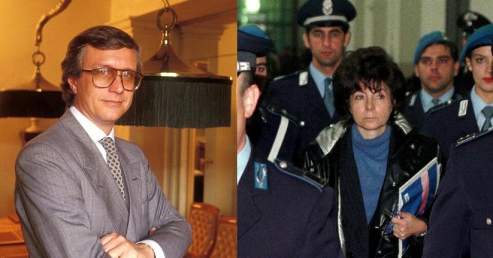 Maurizio Gucci innan sin död och Patrizia Reggiani under rättegången. Foto: Stefano Rellandini Maurizio Gucci innan sin död och Patrizia Reggiani under rättegången. Foto: Stefano Rellandini