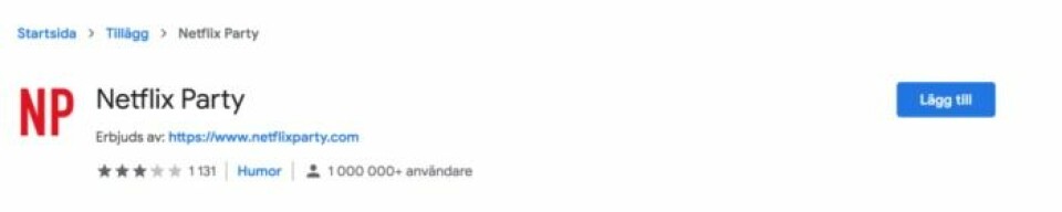 Smarta funktionen gör att du kan kolla Netflix med vännerna