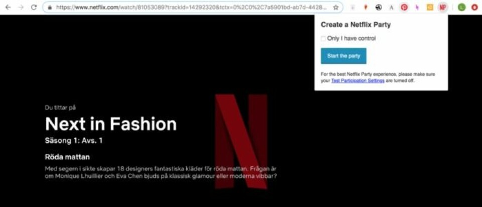 Smarta funktionen gör att du kan kolla Netflix med vännerna