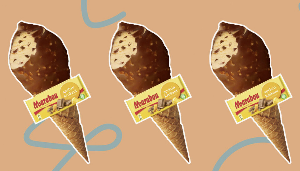 GB Glace gör glass med smak av Marabou apelsinkrokant